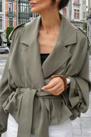 Macy | Women's Belted Open Front Wrap Jacket