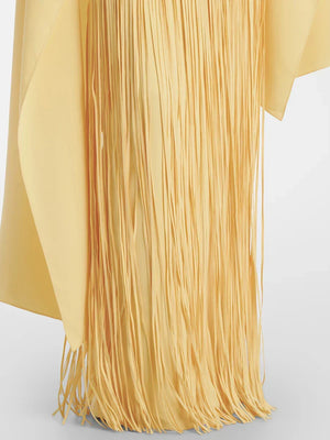 Vivienne Cape Fringe Maxi Gown