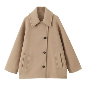 Patricia | Women's Oversized Notch Lapel Wool Blend Jacket
