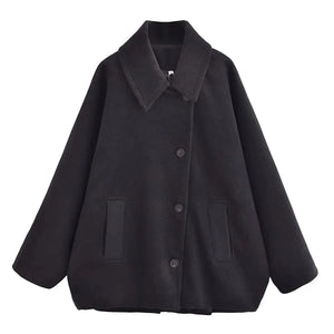 Patricia | Women's Oversized Notch Lapel Wool Blend Jacket