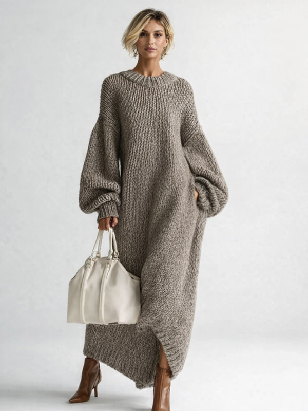 Valeria | Oversized Knit Maxi Sweater Dress