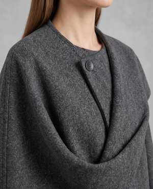 Odette Cape Coat with Built-In Scarf