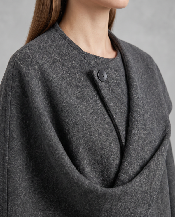 Odette Cape Coat with Built-In Scarf