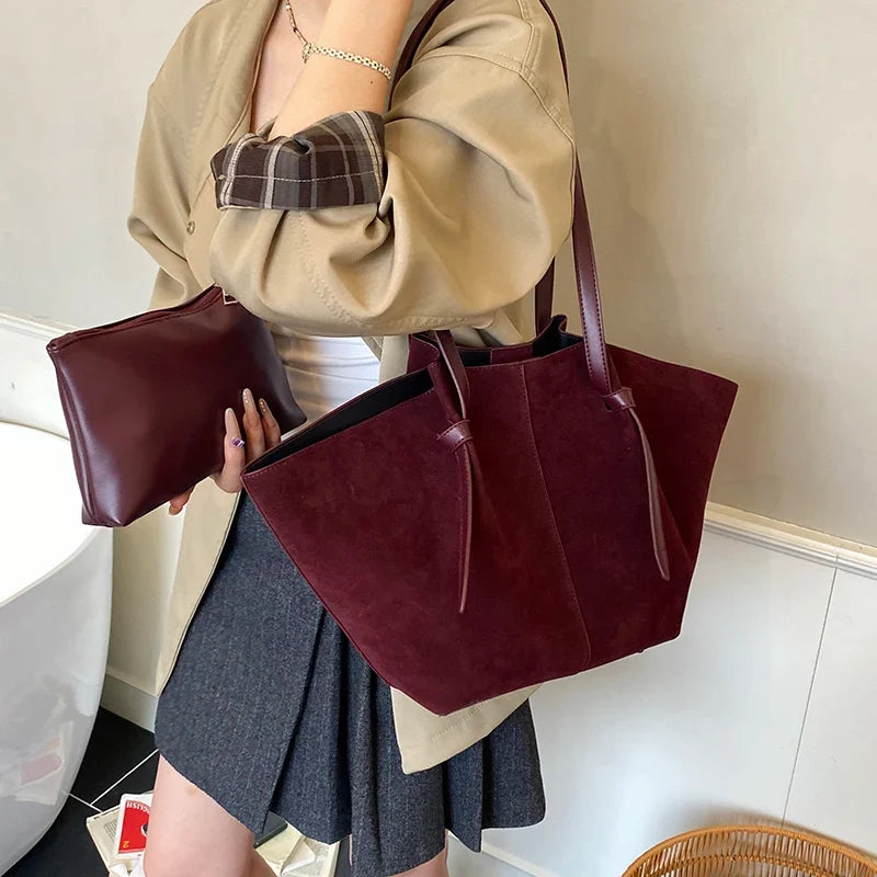 Marguerite Suede Tote Bag