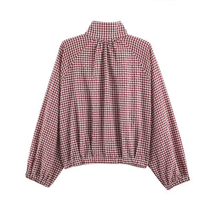 Rosalie Plaid Hooded Cropped Jacket