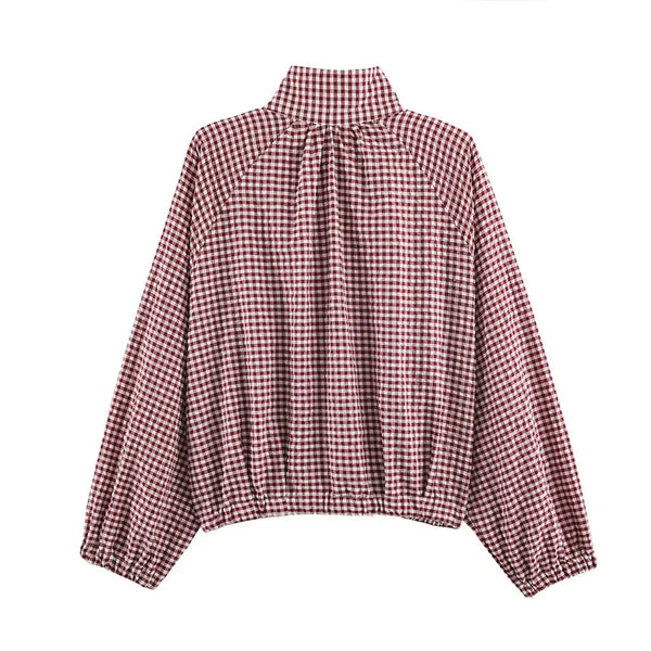 Rosalie Plaid Hooded Cropped Jacket