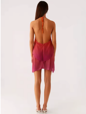 Séraphine Halter Drape Chiffon Mini