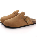 Noëlle Suede Buckle Clog
