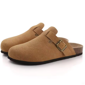 Noëlle Suede Buckle Clog