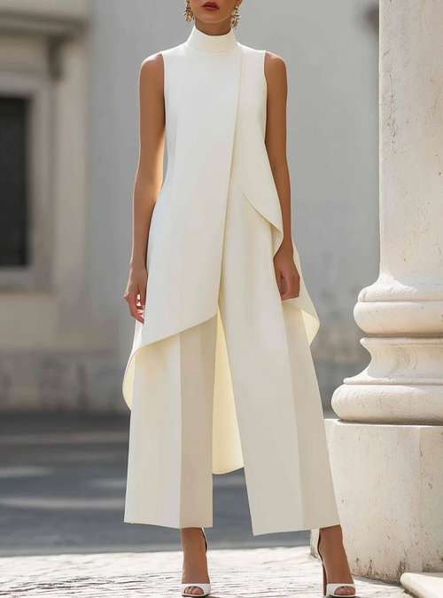 Léonie High-Neck Wide Leg Co-Ord Set