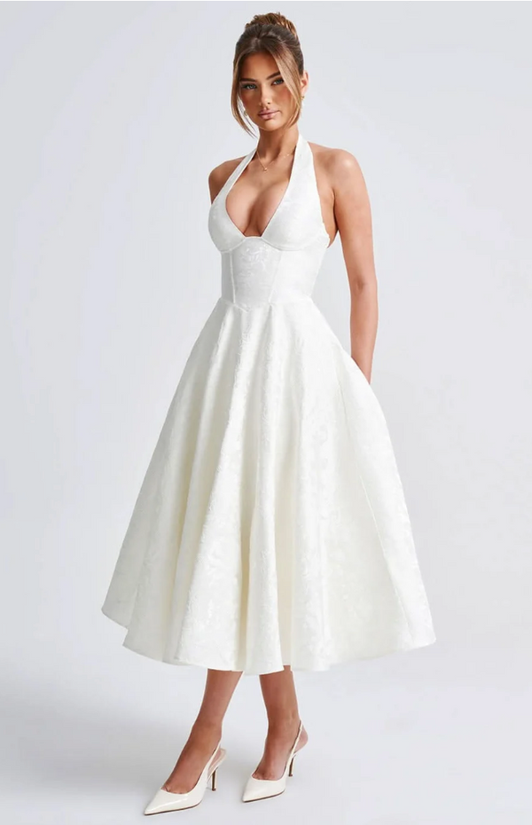 Isabelle Floral Halter Midi Dress