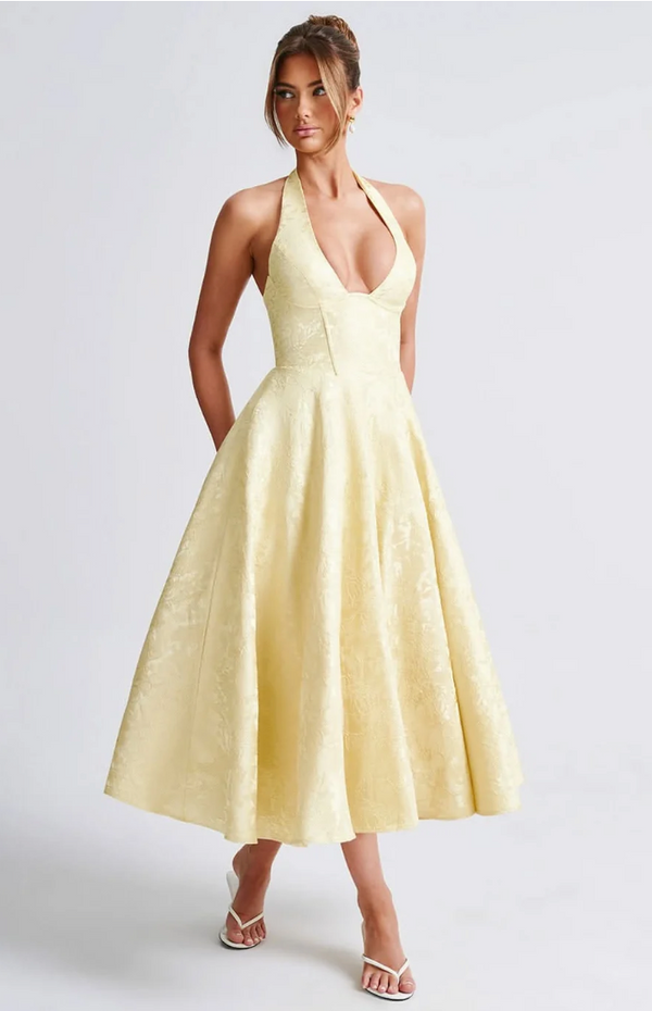 Isabelle Floral Halter Midi Dress