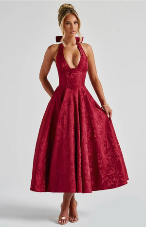 Isabelle Floral Halter Midi Dress