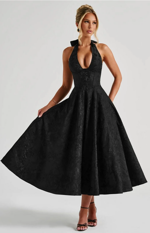 Isabelle Floral Halter Midi Dress