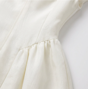 Simone Structured Cap Sleeve Midi Dress