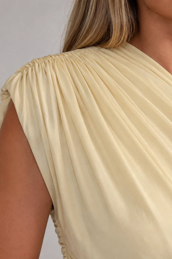 Amélie Asymmetric Maternity Maxi Dress