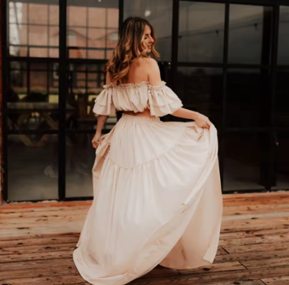 Élise Soft Two-Piece Maternity Photoshoot Set