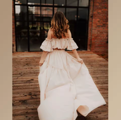 Élise Soft Two-Piece Maternity Photoshoot Set
