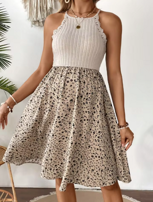 Margot Two-Tone Maternity Floral Midi Dress