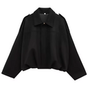 Gaby Cropped Suede Bomber Jacket