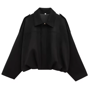 Gaby Cropped Suede Bomber Jacket