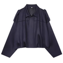 Gaby Cropped Suede Bomber Jacket