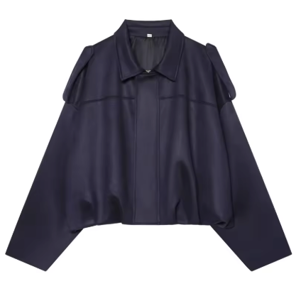 Gaby Cropped Suede Bomber Jacket