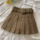 Colette Belted Pleated Mini Skirt