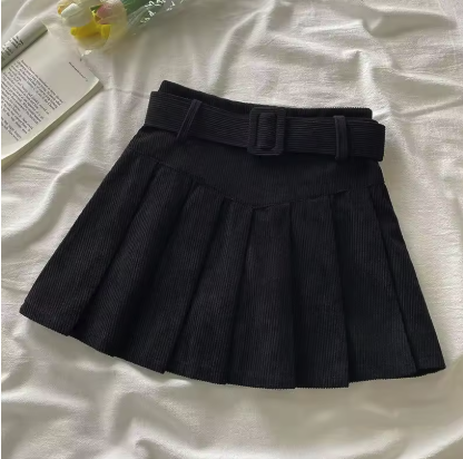 Colette Belted Pleated Mini Skirt