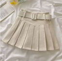 Colette Belted Pleated Mini Skirt