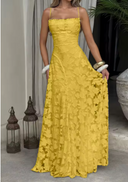 Béatrice Full Lace Spaghetti Strap Maxi Dress