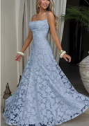 Béatrice Full Lace Spaghetti Strap Maxi Dress