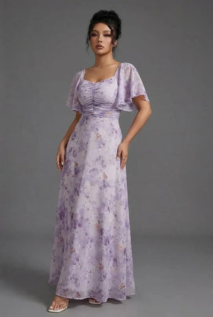 Amélie Floral Sweetheart Maxi Dress