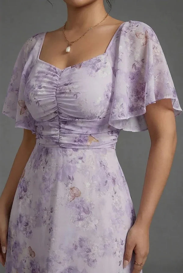 Amélie Floral Sweetheart Maxi Dress
