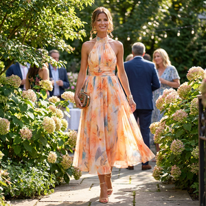 Elira Sunset Halter Maxi Dress