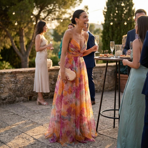 Valérie Sunset Flow Maxi Dress