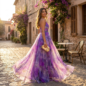 Valérie Sunset Flow Maxi Dress