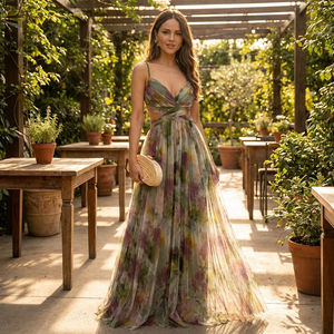 Valérie Sunset Flow Maxi Dress