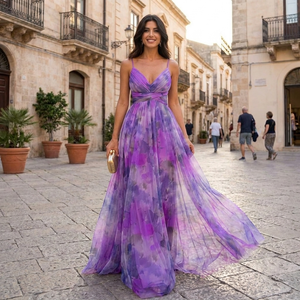 Valérie Sunset Flow Maxi Dress