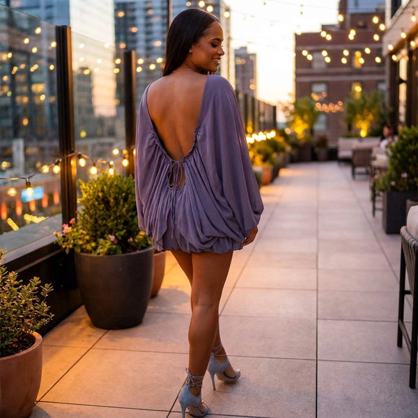 Alina Open Back Mini Dress
