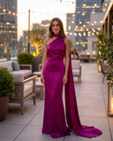 Aurélie Backless Satin Scarf Cocktail Dress