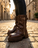 Gabrielle Buckle Platform Bootie