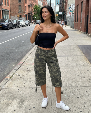 Jade Camo Longline Cargo Short