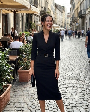 Juliette Belted Bodycon Midi Dress