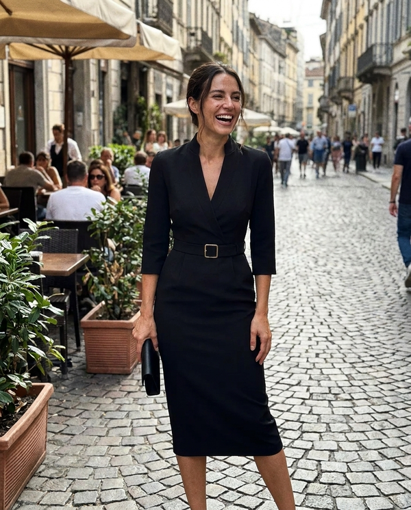 Juliette Belted Bodycon Midi Dress
