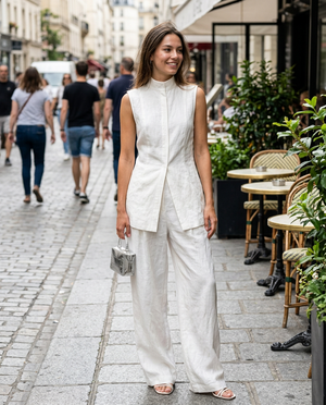 Solène Linen Wide Leg Set