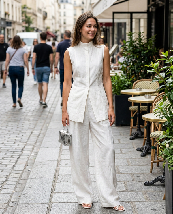 Solène Linen Wide Leg Set