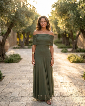 Estelle One-Shoulder Sheath Maxi Dress