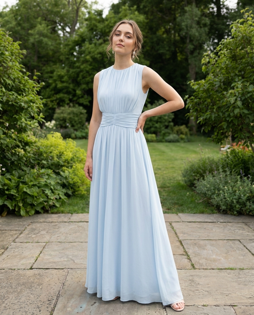 Florence Ruched A-Line Maxi Dress