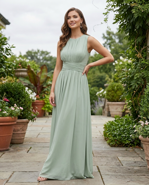 Florence Ruched A-Line Maxi Dress